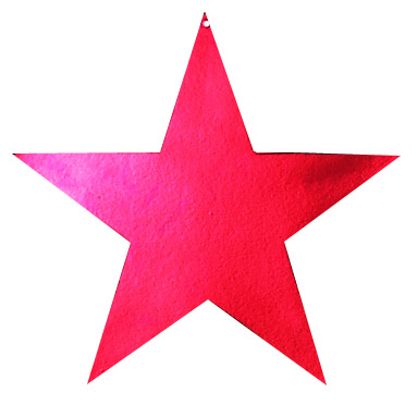Red Metallic Star Diecut - Product #5340-1 - Click Image to Close